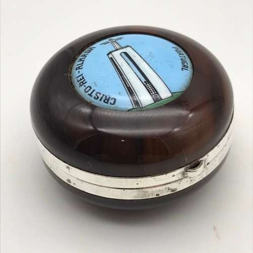 Vintage `Cristo Rei - Statue of Christ` Pill Box