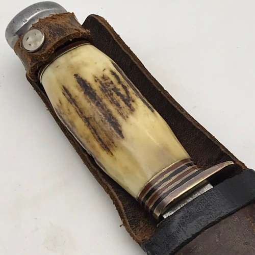 Vintage `William Rodgers` Stag Horn Bowie Knife (I Cut My Way)