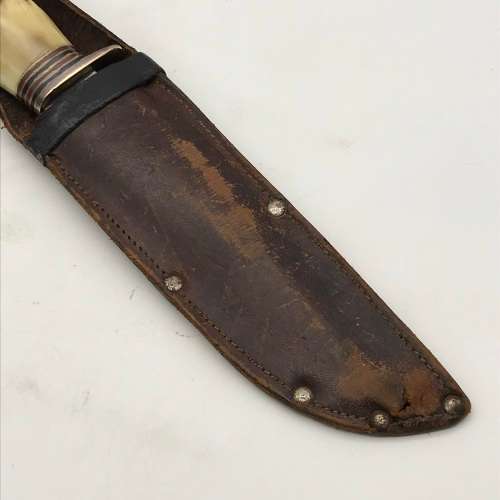 Vintage `William Rodgers` Stag Horn Bowie Knife (I Cut My Way)