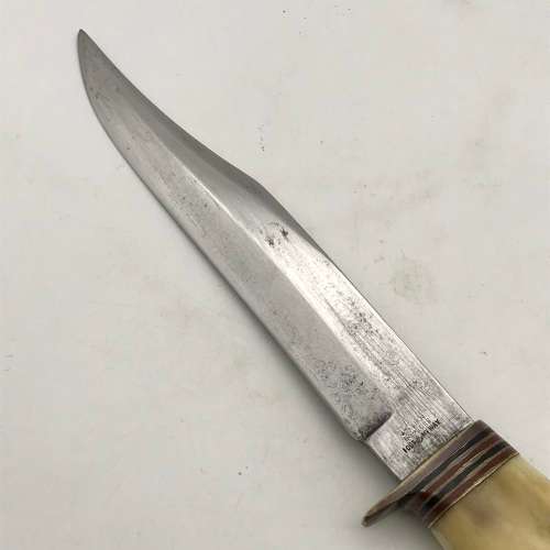 Vintage `William Rodgers` Stag Horn Bowie Knife (I Cut My Way)