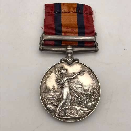 Boer War - Q.S.A. Medal (Def. of. Ladysmith) `A. Peddie - Border M. Rifles`