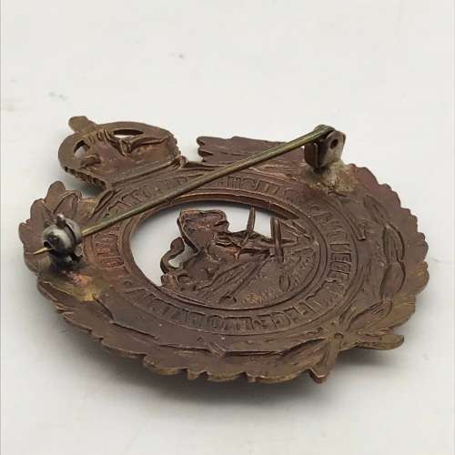 Rhodesia - `British South Africa Police` (B.S.A.P) Helmet/Cap Badge (Voided)