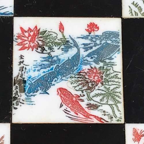 Vintage Oriental Wood Carved Chess Board/Case (Folding with Draws)