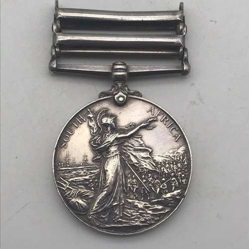 Boer War - Q.S.A. Medal (CC & OFS) `PTE. J. LYONS - UITENHAGE V.R`