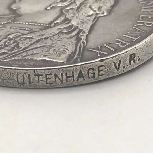 Boer War - Q.S.A. Medal (CC & OFS) `PTE. J. LYONS - UITENHAGE V.R`