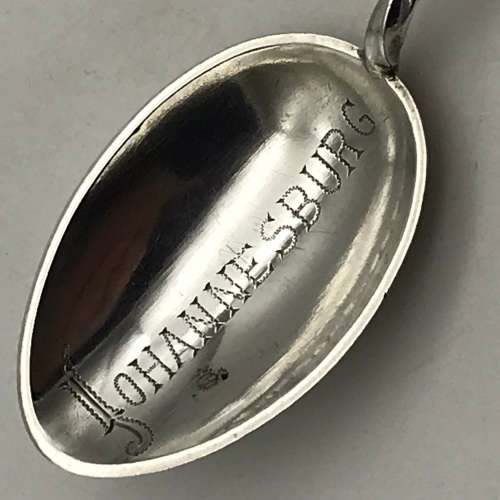 Antique Enamel `Johannesburg` Souvenir Spoon (Transvaal Republic)