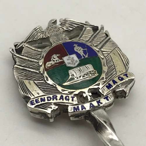 Antique Enamel `Johannesburg` Souvenir Spoon (Transvaal Republic)