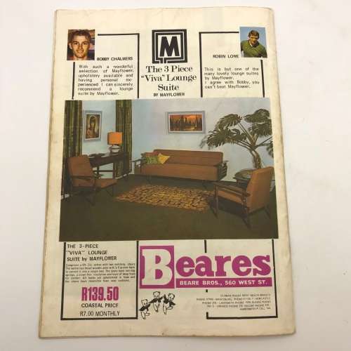 1968 Soccer Program - `Durban United VS Powerlines F.C.` Official Program