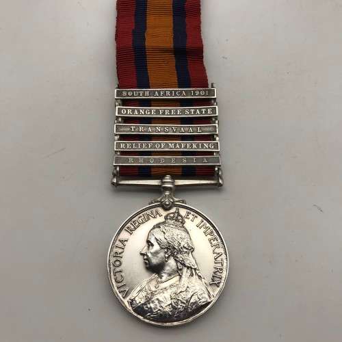 Q.S.A. Medal (Rhodesian Pioneer) `Corp. M.G. Linnell.` - S. RHOD: VOLS: (Rhodesia, Rel. of Mafe