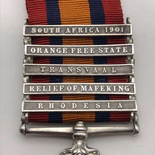 Q.S.A. Medal (Rhodesian Pioneer) `Corp. M.G. Linnell.` - S. RHOD: VOLS: (Rhodesia, Rel. of Mafe