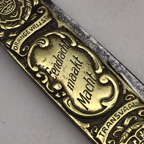 Boer War - Brass `Kruger & De Wet` Pocket Knife