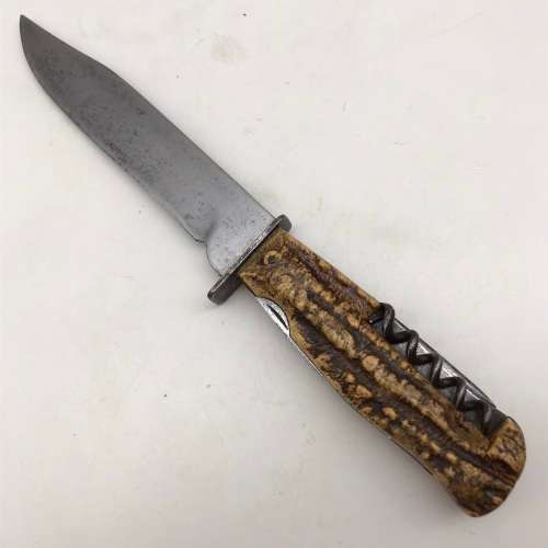 Early `Decora - D.B.G.M.` Multi-Function Hunting Knife (Solingen - Germany)
