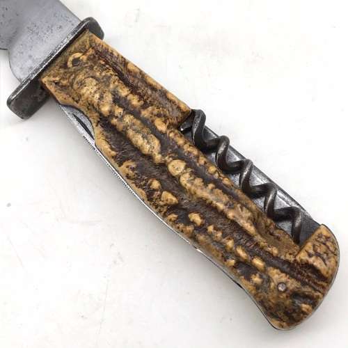 Early `Decora - D.B.G.M.` Multi-Function Hunting Knife (Solingen - Germany)