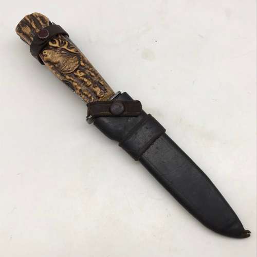 Early `Decora - D.B.G.M.` Multi-Function Hunting Knife (Solingen - Germany)