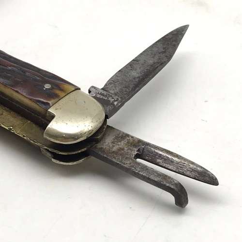 Early `Joseph Westby` Horn Handled Jack Knife (Sheffield)