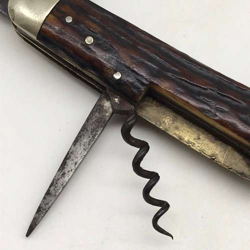 Early `Joseph Westby` Horn Handled Jack Knife (Sheffield)