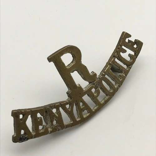 Early `Kenya Police Reserve` Shoulder Title & Button