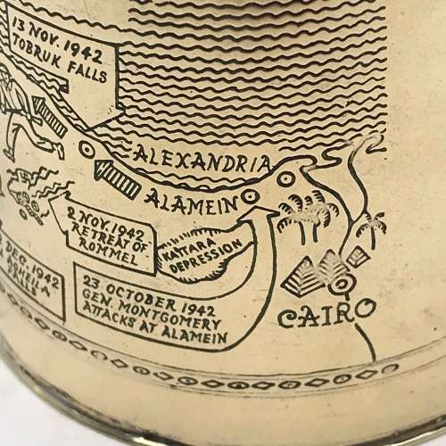 WW2 - Engraved Brass `North Africa Campaign` Souvenir Tankard