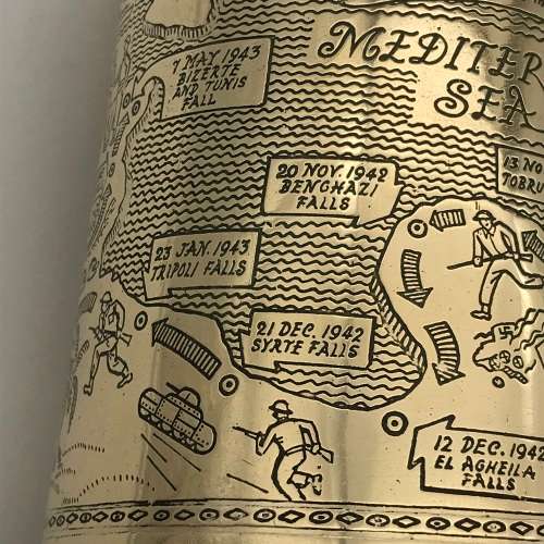 WW2 - Engraved Brass `North Africa Campaign` Souvenir Tankard