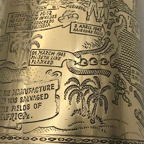 WW2 - Engraved Brass `North Africa Campaign` Souvenir Tankard