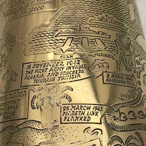 WW2 - Engraved Brass `North Africa Campaign` Souvenir Tankard