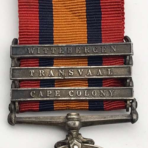 Boer War - Scarce Q.S.A. Medal `R.S.M. F.J. Mulligan` (Border Horse)