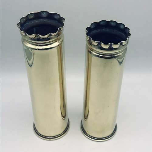 Pair Large `Trench Art` Brass Shells (6 PR)