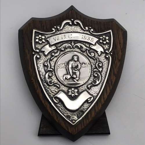 Early Sterling Silver `Lawn Bowls` Shield Trophy (1937)
