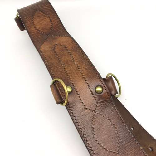 WW1 British Officers Leather Sam Browne Belt, Cross-Strap & Whistle (Capt. R.J. Truter)