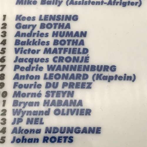 S.A. Rugby - `Cheetahs vs Blue Bulls` 2005 Currie Cup Final Plate