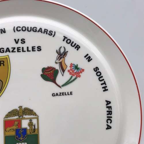 S.A. Rugby - `Cougars vs Gazelles` 1978 Collectors Plate
