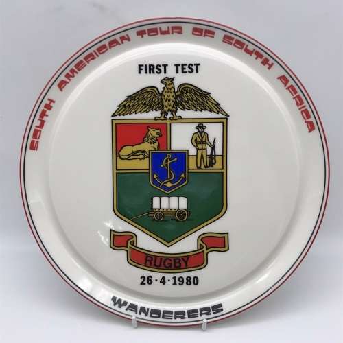 S.A. Rugby - `South American Tour` 1980 Collectors Plate (Toksie)