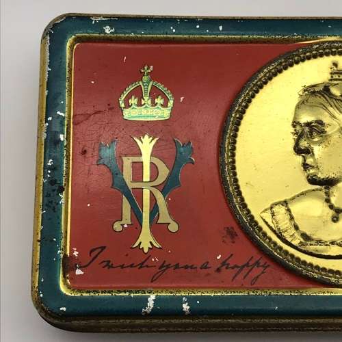 Rare Boer War - Chocolate Tin with Original Chocolates (Queen Victoria)