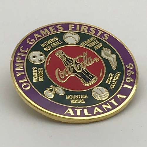 Olympic Games `Atlanta 1996 - Coca Cola` Lapel Pin (Games Firsts)