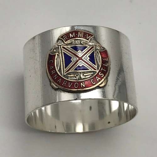 Union Castle Line `R.M.M.V. Carnarvon Castle` Napkin Ring