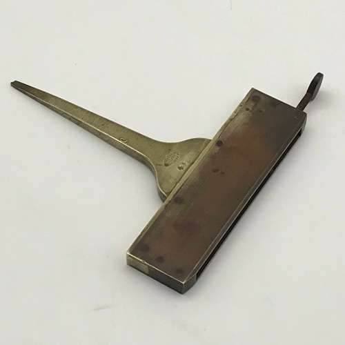 Antique French Brass `Bookbinding Type Tool` (J. Prevost)
