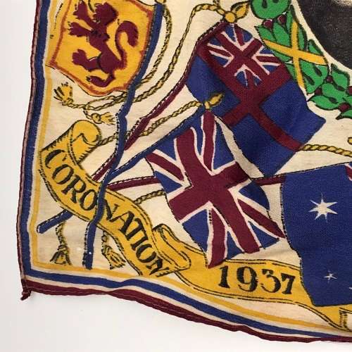 Scarce `King Edward VIII 1937 Coronation` Souvenir Handkerchief