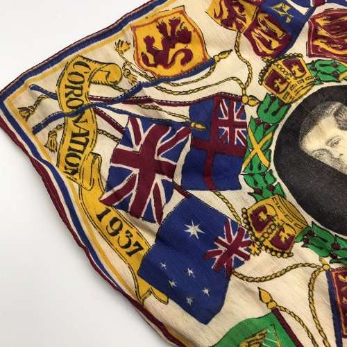 Scarce `King Edward VIII 1937 Coronation` Souvenir Handkerchief