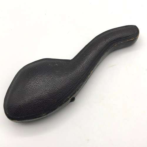 Antique Carved Meerschaum & Amber Pipe (Cased)