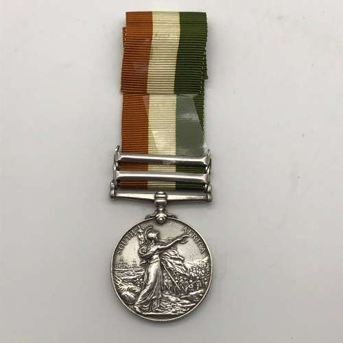 Boer War - K.S.A. Medal (2 clasps) `SERJT. A. VALE - Scottish Rifles`
