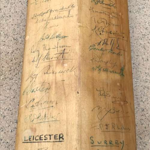 Signed `1958 N. Zealand Tour to England` Full Size (Stuart Surridge) Cricket Bat