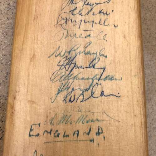 Signed `1958 N. Zealand Tour to England` Full Size (Stuart Surridge) Cricket Bat