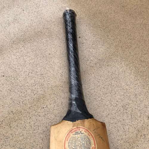Signed `1958 N. Zealand Tour to England` Full Size (Stuart Surridge) Cricket Bat