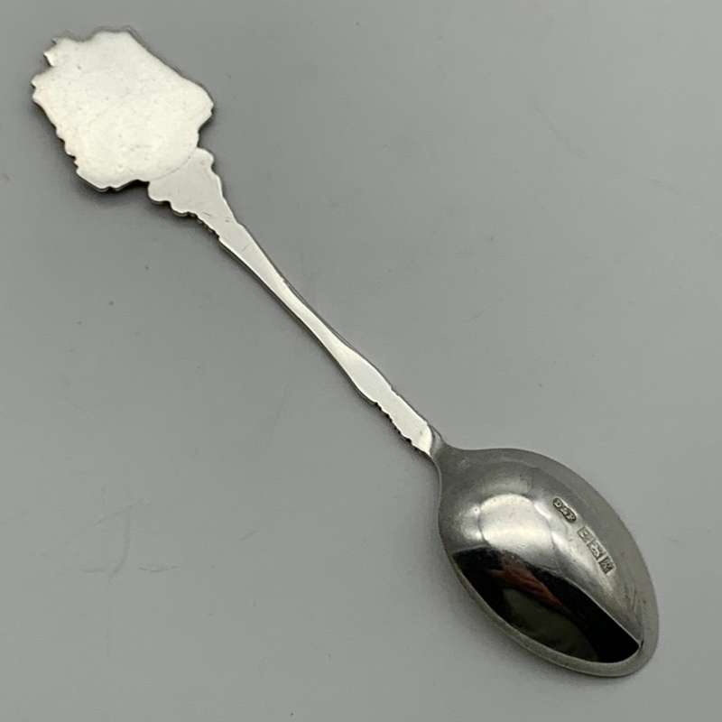 Early Solid Silver & Enamel `Manchester` Souvenir Spoon