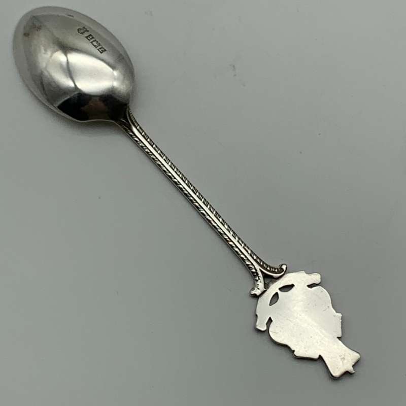 Early Solid Silver & Enamel `Scarborough` Souvenir Spoon