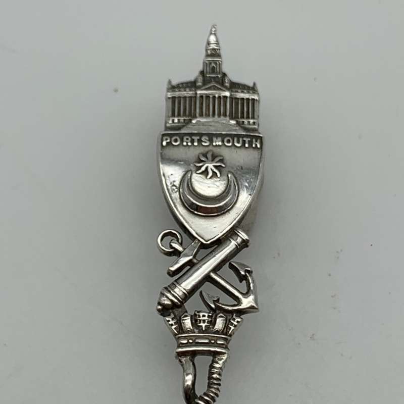 Victorian Solid Silver `HMS Victory` Souvenir Spoon (1898)