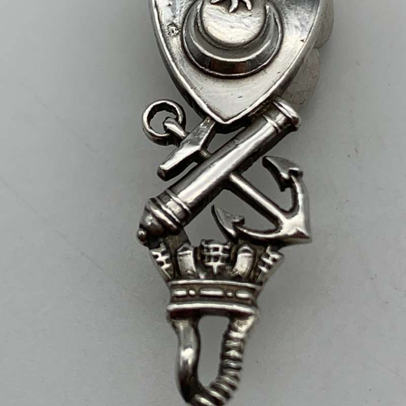 Victorian Solid Silver `HMS Victory` Souvenir Spoon (1898)