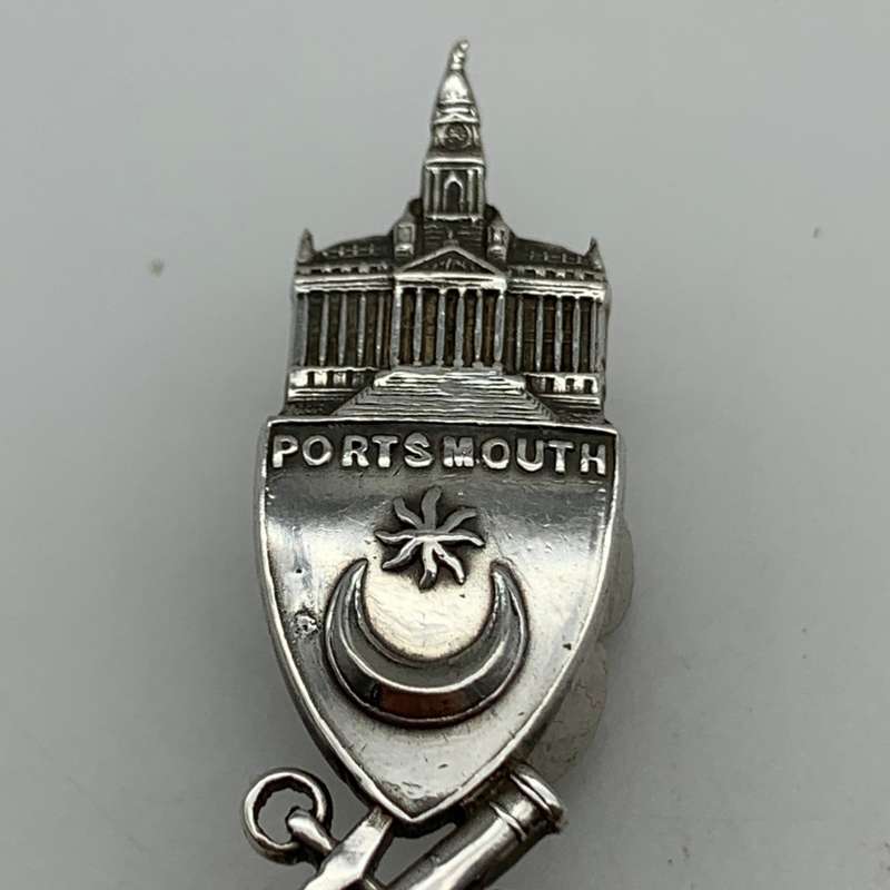 Victorian Solid Silver `HMS Victory` Souvenir Spoon (1898)