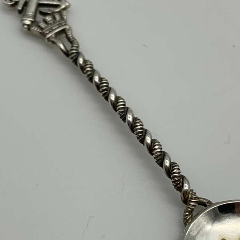 Victorian Solid Silver `HMS Victory` Souvenir Spoon (1898)