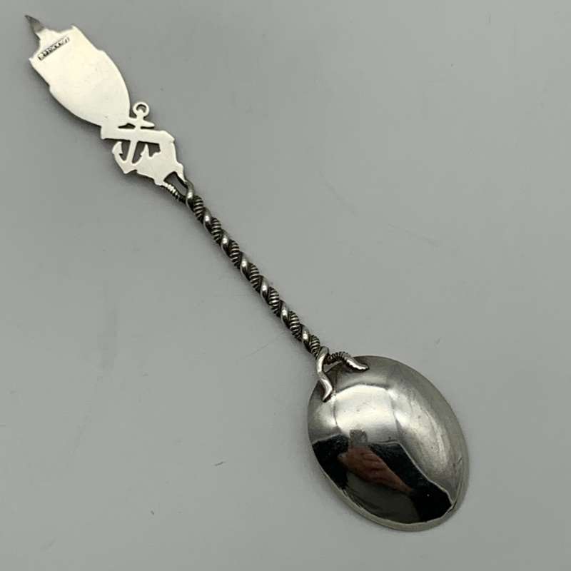 Victorian Solid Silver `HMS Victory` Souvenir Spoon (1898)